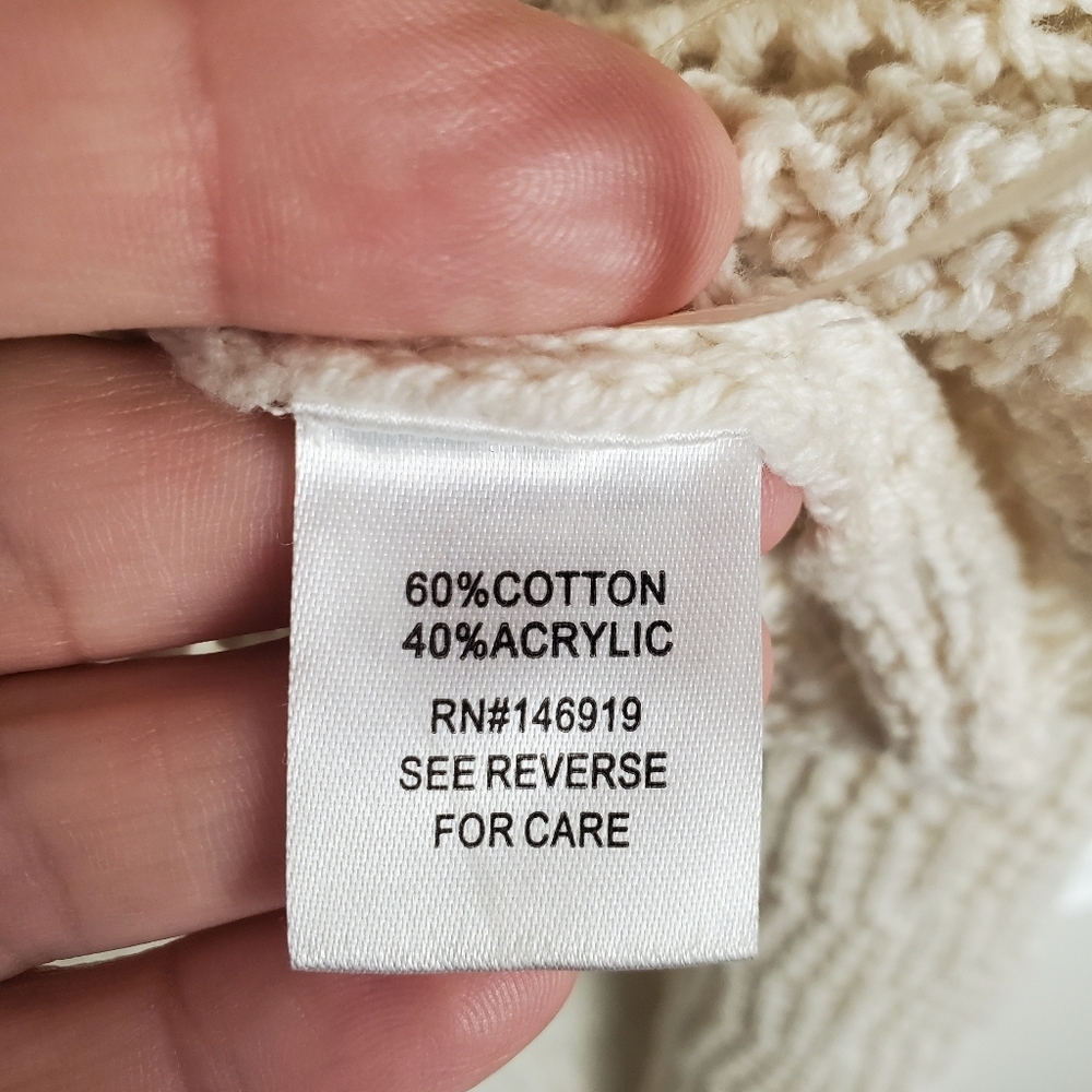 Freshman 1996 Crochet Top and Sleeveless Duster.  Off White. MED. #0151 - Picture 3 of 10